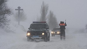 Из-за снегопадов пункты пропуска на границах Западной Украине работают с перебоями