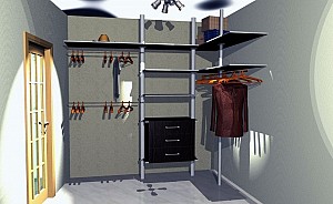 Проект небольшой гардеробной комнаты по самой оптимальной стоимости