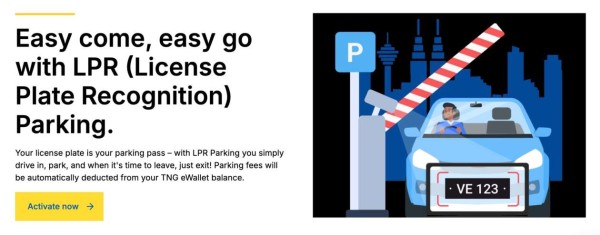 Touch n Go LPR Parking — распознавание номерных знаков в более чем 140 местах, плата автоматически списывается из электронного кошелька TNG