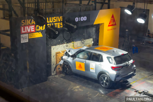 Sika провела первый в Малайзии краш-тест лобового стекла после установки вживую: клей SikaTack Drive затвердевает всего за 60 минут